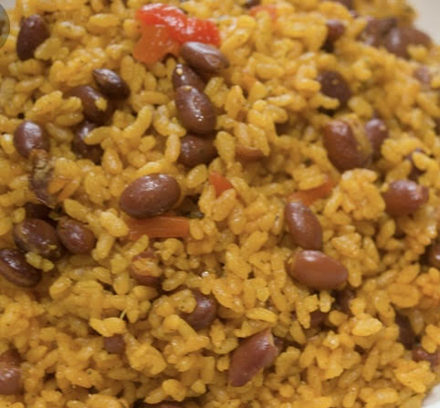 ARROZ CON HABICHUELAS (YELLOW RICE WITH BEANS)